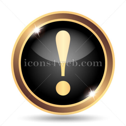 Attention gold icon. - Website icons