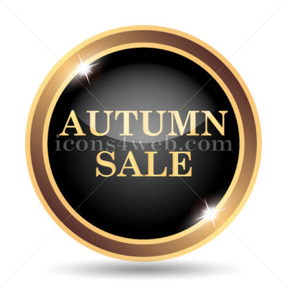 Autumn sale gold icon. - Website icons