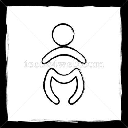 Baby sketch icon. - Website icons