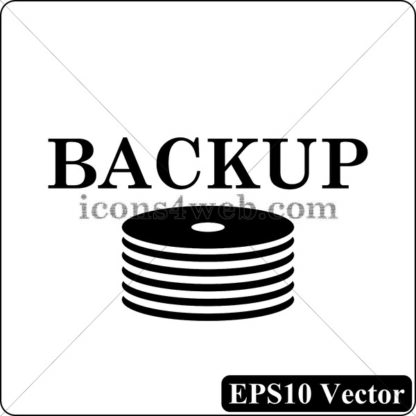 Back-up black icon. EPS10 vector. - Website icons