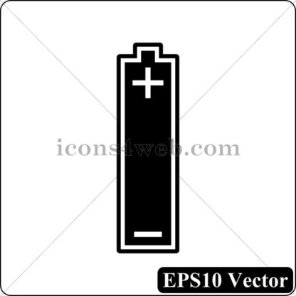 Battery black icon. EPS10 vector. - Website icons