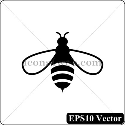 Bee black icon. EPS10 vector. - Website icons