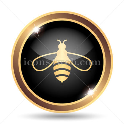 Bee gold icon. - Website icons