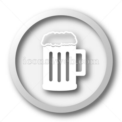 Beer white icon. Beer white button - Website icons