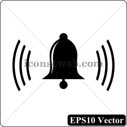Bell black icon. EPS10 vector. - Website icons