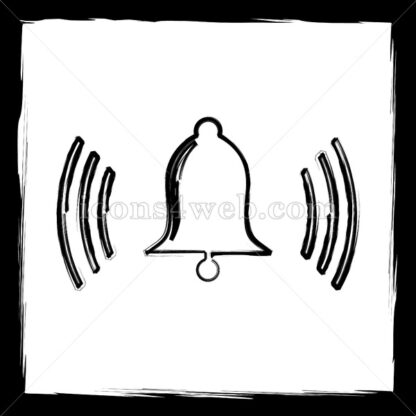 Bell ringing sketch icon. - Icons for website