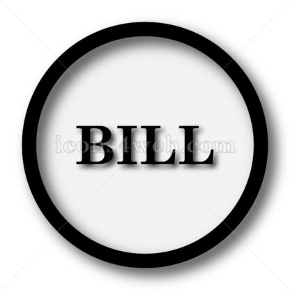 Bill simple icon. Bill simple button. - Website icons