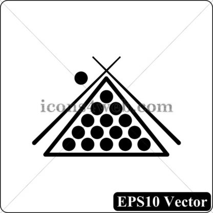 Billiard black icon. EPS10 vector. - Website icons