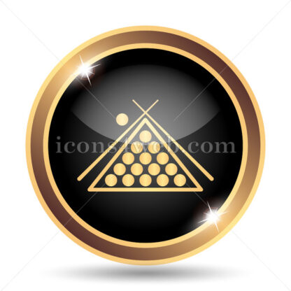 Billiard gold icon. - Website icons