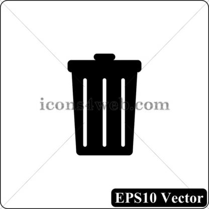 Bin black icon. EPS10 vector. - Website icons