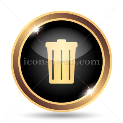 Bin gold icon. - Website icons