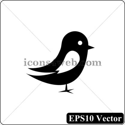 Bird black icon. EPS10 vector. - Website icons