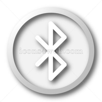 Bluetooth white icon. Bluetooth white button - Website icons