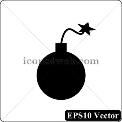 Bomb black icon. EPS10 vector. - Website icons