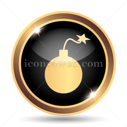 Bomb gold icon. - Website icons