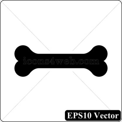 Bone black icon. EPS10 vector. - Website icons