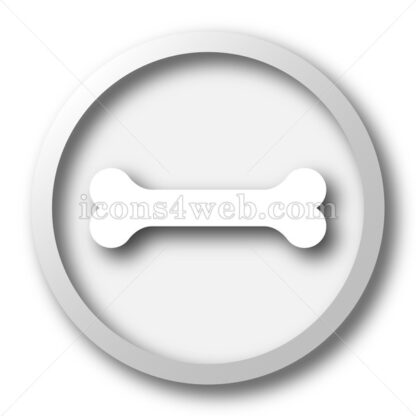Bone white icon. Bone white button - Website icons