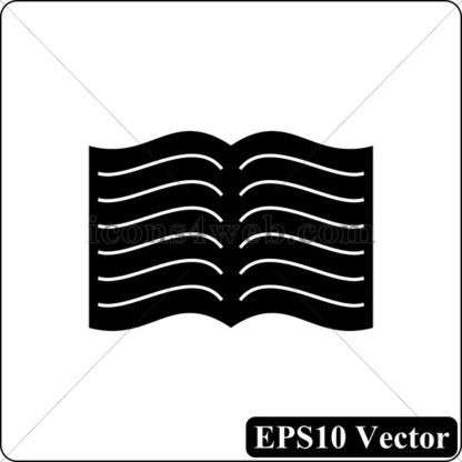 Book black icon. EPS10 vector. - Website icons