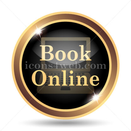 Book online gold icon. - Website icons