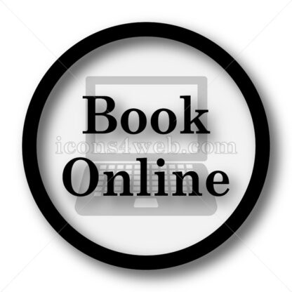 Book online simple icon. Book online simple button. - Website icons