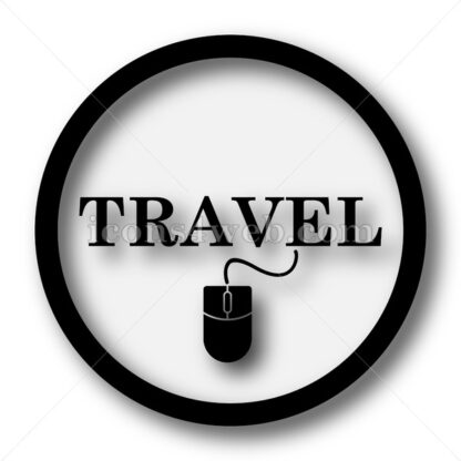 Book online travel simple icon. Book online travel simple button. - Website icons