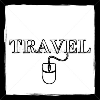Book online travel sketch icon. - Website icons