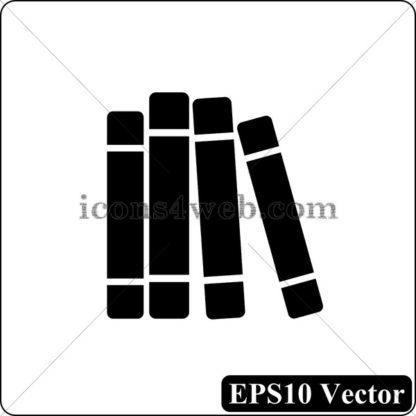 Books library black icon. EPS10 vector. - Website icons