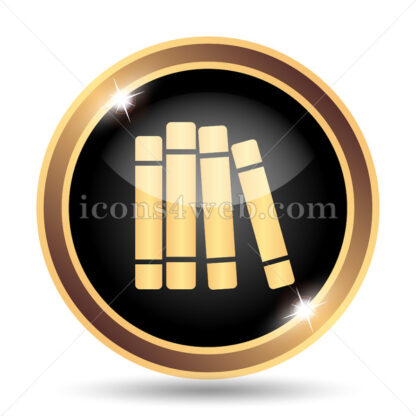 Books library gold icon. - Website icons