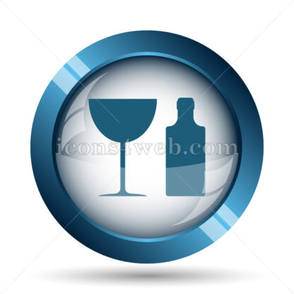 Bottle and glass image icon. - Website icons