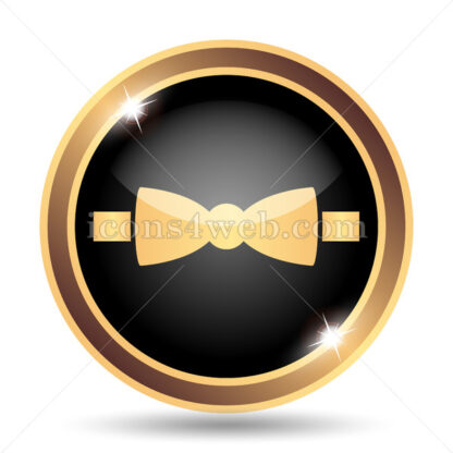 Bow tie gold icon. - Website icons