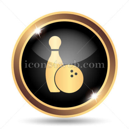 Bowling gold icon. - Website icons