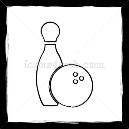 Bowling sketch icon. - Website icons