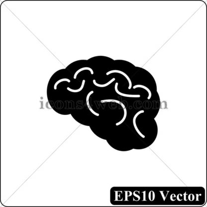 Brain black icon. EPS10 vector. - Website icons
