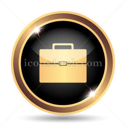 Briefcase gold icon. - Website icons