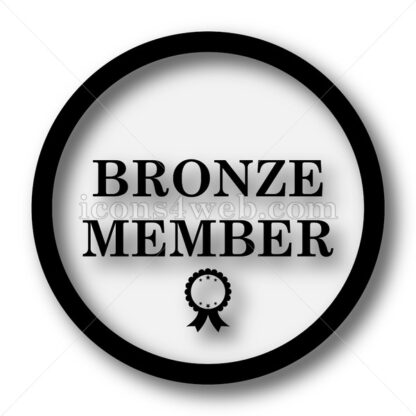 Bronze member simple icon. Bronze member simple button. - Website icons