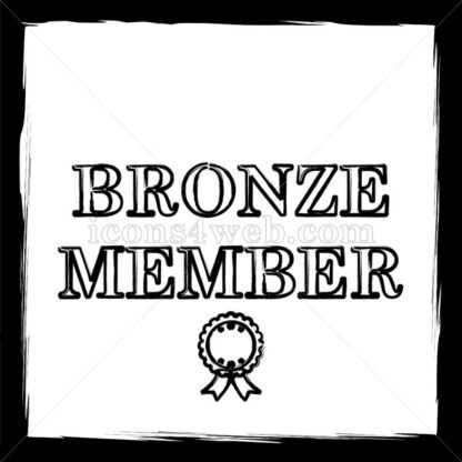 Bronze member sketch icon. - Website icons