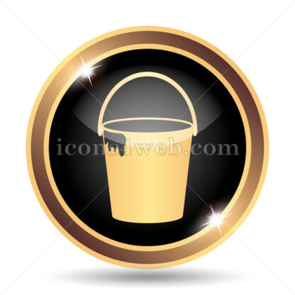 Bucket gold icon. - Website icons