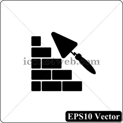 Building wall black icon. EPS10 vector. - Website icons