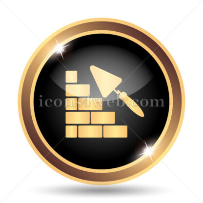 Building wall gold icon. - Website icons