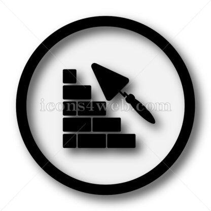 Building wall simple icon. Building wall simple button. - Website icons