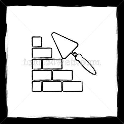 Building wall sketch icon. - Website icons