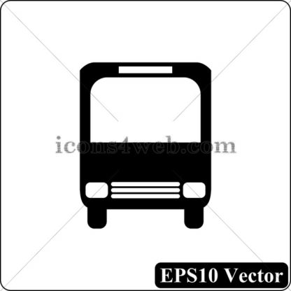 Bus black icon. EPS10 vector. - Website icons