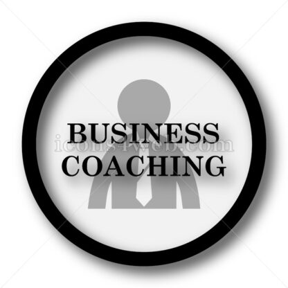 Business coaching simple icon. Business coaching simple button. - Website icons
