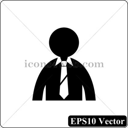 Business man black icon. EPS10 vector. - Website icons