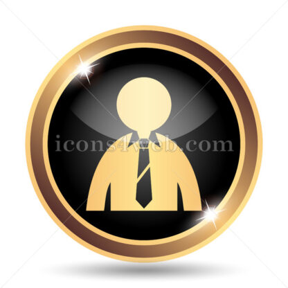 Business man gold icon. - Website icons