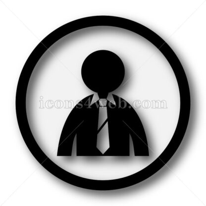 Business man simple icon. Business man simple button. - Website icons