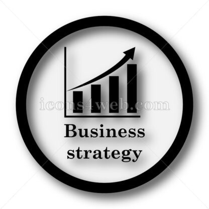Business strategy simple icon. Business strategy simple button. - Website icons