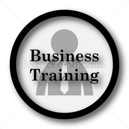 Business training simple icon. Business training simple button. - Website icons