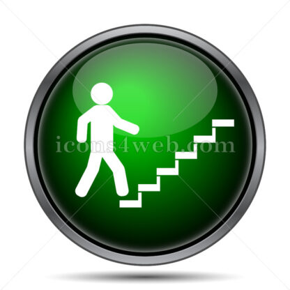 Businessman on stairs – success internet icon. - Website icons