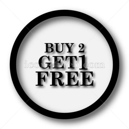 Buy 2 get 1 free offer simple icon. Buy 2 get 1 free offer simple button. - Website icons